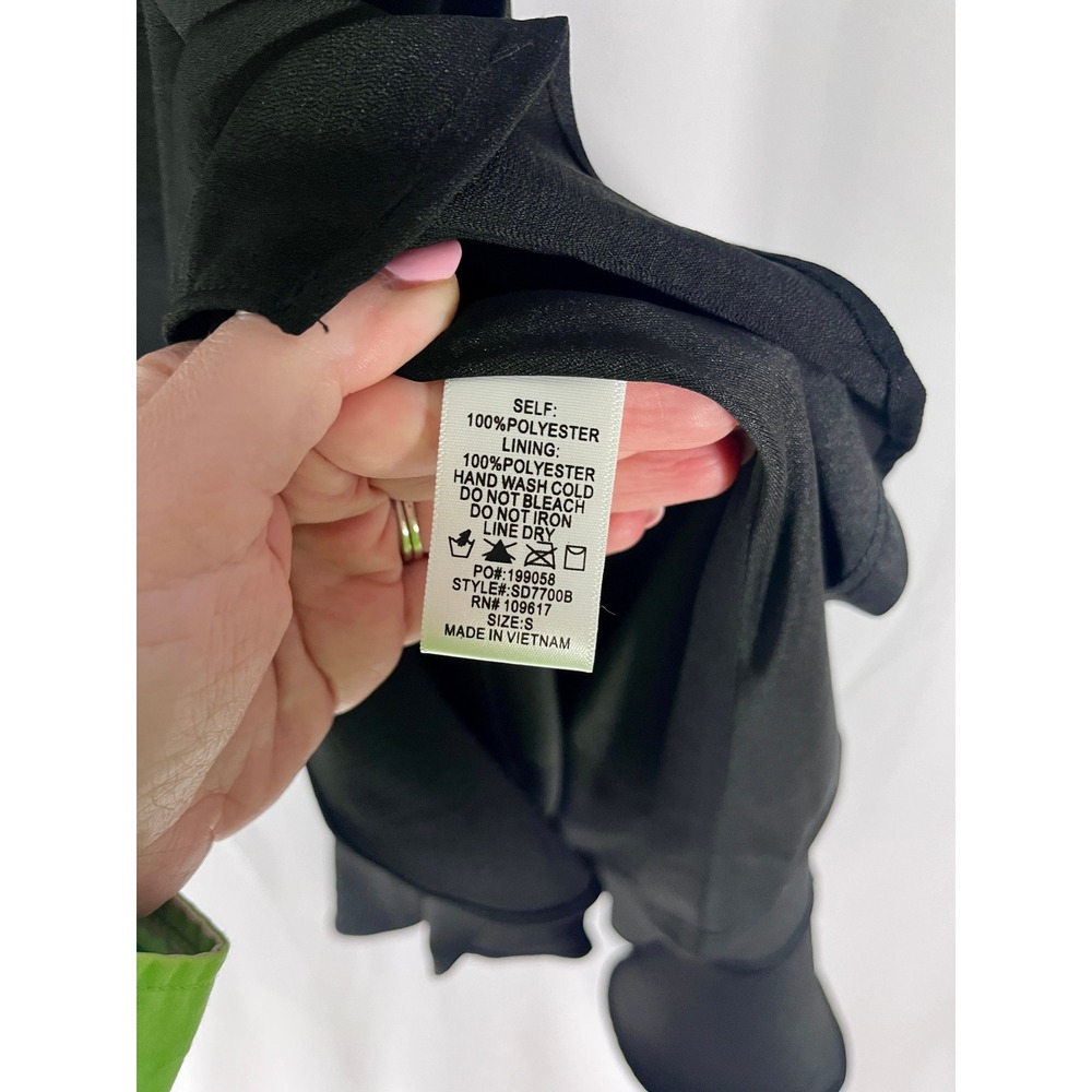 Fashion Nova Black Ruffle Midi Dress Size Small NWOT - Picture 3 of 7